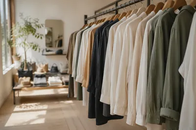 Minimalist Boutique Clothing Rack Display