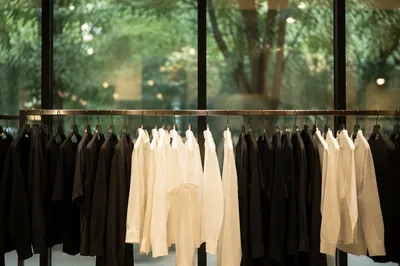 Minimalist Boutique Clothing Rack Display