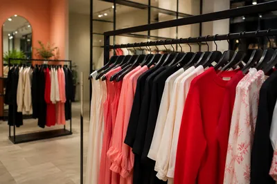 Modern Boutique Clothing Rack Display