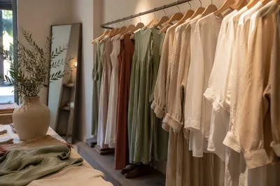 Serene Boutique Clothing Rack Display