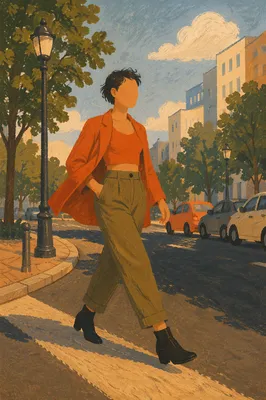 Sunlit Street Style Fashion Editorial Walk
