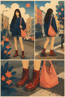 Golden Hour Street Style Fashion Collage