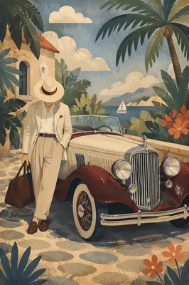 Vintage Convertible Street Style Fashion Editorial
