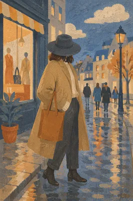 Rainy Dusk Street Style Fashion Editorial