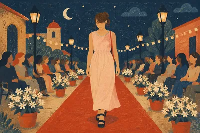 Night Village Runway Fashion Model