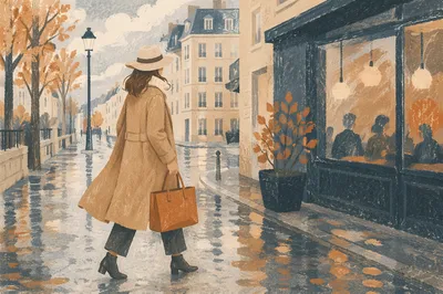 Rainy Urban Street Style Fashion Editorial