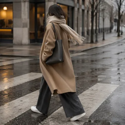 Urban Street Style in Camel Coat