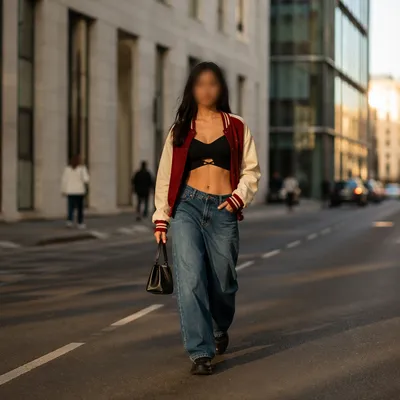 Urban Street Style Model in Warm Light