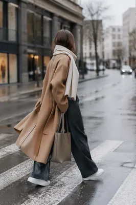 Urban Street Style in Camel Coat