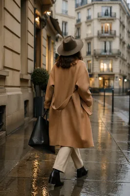 Elegant Street Style in Rainy City