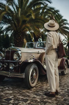 Elegant Vintage Convertible Street Style Editorial