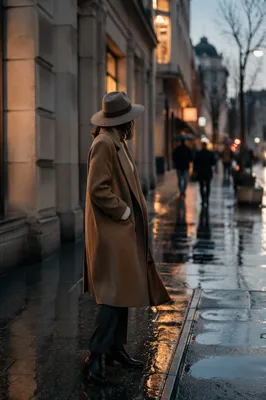 Rainy Dusk Street Style Fashion Editorial