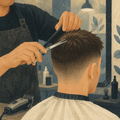 Clean Taper Fade in Modern Salon