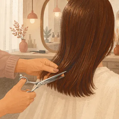 Elegant Hair Styling Scissors in Salon