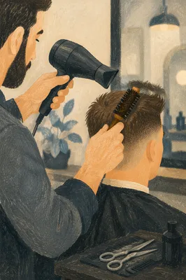 Calm Salon Hair Styling With Scissors