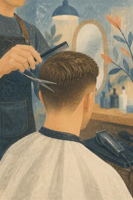 Professional Taper Fade Haircut in Modern Salon