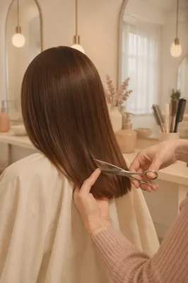 Elegant Hair Styling Scissors in Salon