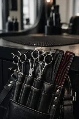 Professional Hairdresser Scissors and Tool Belt