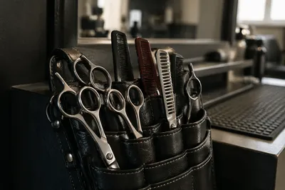 Professional Hairdresser Scissors and Tool Belt