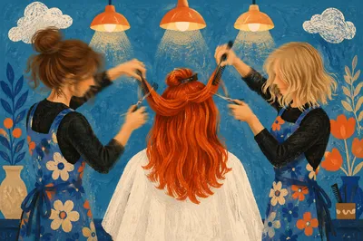 Copper Hair Salon Styling in Motion