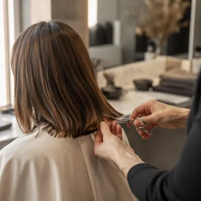 Elegant Hair Salon Scissor Trim