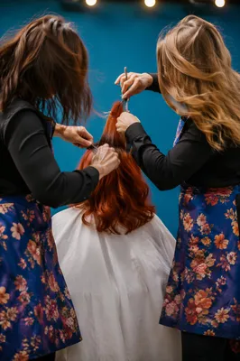 Copper Red Hair Styling Salon Action