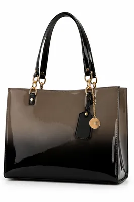 Luxury Patent Leather Tote Handbag