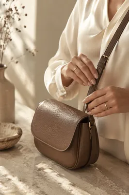 Luxury Leather Handbag in Boutique Light