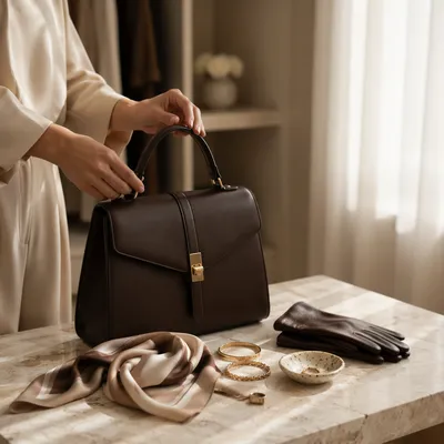 Luxury Leather Handbag Still Life Editorial