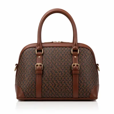 Luxury Brown Leather Satchel Handbag