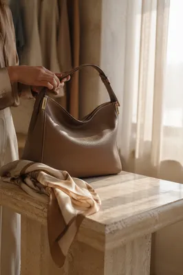 Luxury Leather Handbag in Serene Boutique