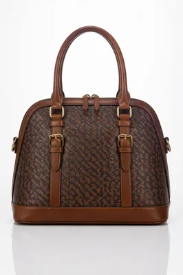 Luxury Brown Leather Satchel Handbag