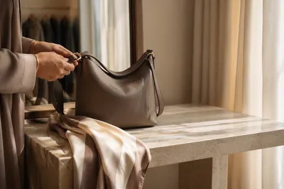Luxury Leather Handbag in Serene Boutique
