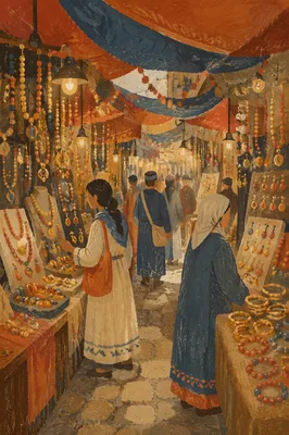 Warm Jewelry Market Alley Display
