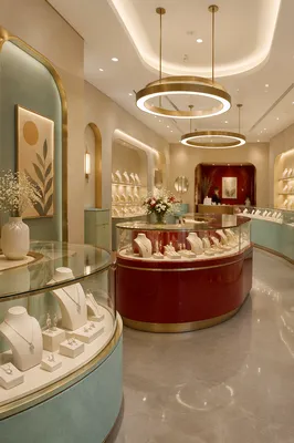 Elegant Jewelry Boutique Display Interior
