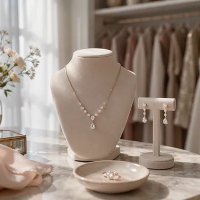 Elegant Jewelry Display in Soft Morning Light