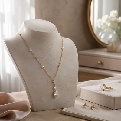 Elegant Jewelry Display in Soft Morning Light