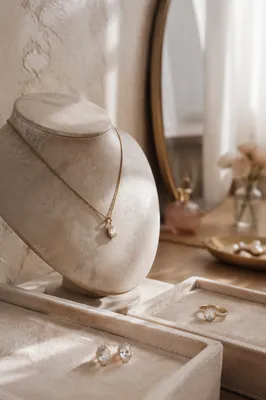 Elegant Jewelry Display in Boutique Light