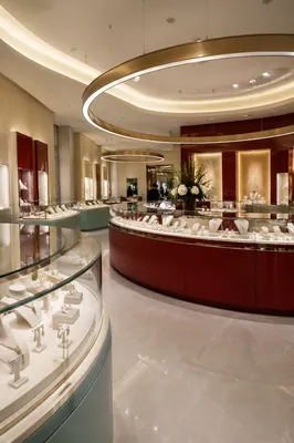 Modern Jewelry Boutique Display Interior