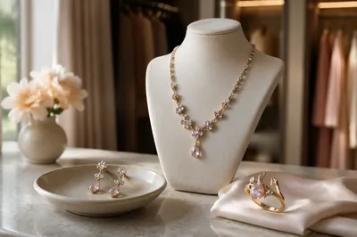 Elegant Jewelry Display in Boutique Light