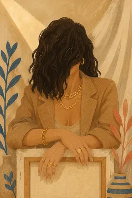 Elegant Gold Jewelry Fashion Portrait