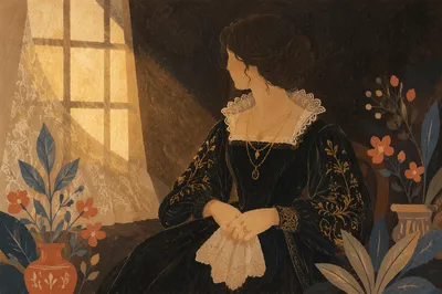 Renaissance Gold Jewelry Fashion Portrait