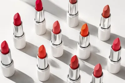 Minimal Lipstick Flat Lay in Sunlight