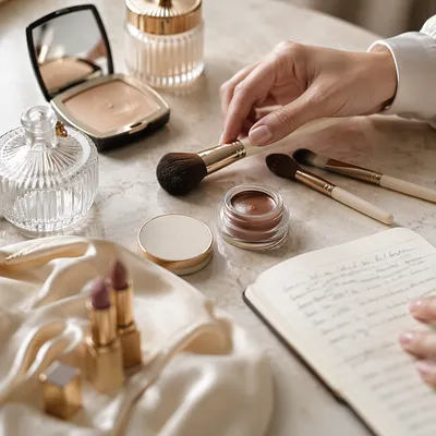 Elegant Makeup Vanity with Soft Morning Light