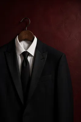 Elegant Mens Business Suit on Hanger