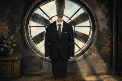 Charcoal Mens Suit by Industrial Window