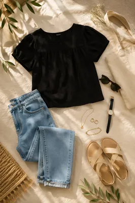 Casual Outfit Flat Lay with Accessories