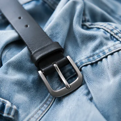 Casual Belt Flat Lay on Denim