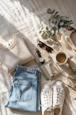 Casual Weekend Outfit Flat Lay Scene