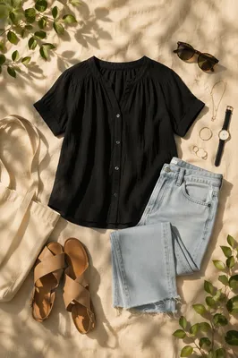 Relaxed Casual Outfit Flat Lay Styling